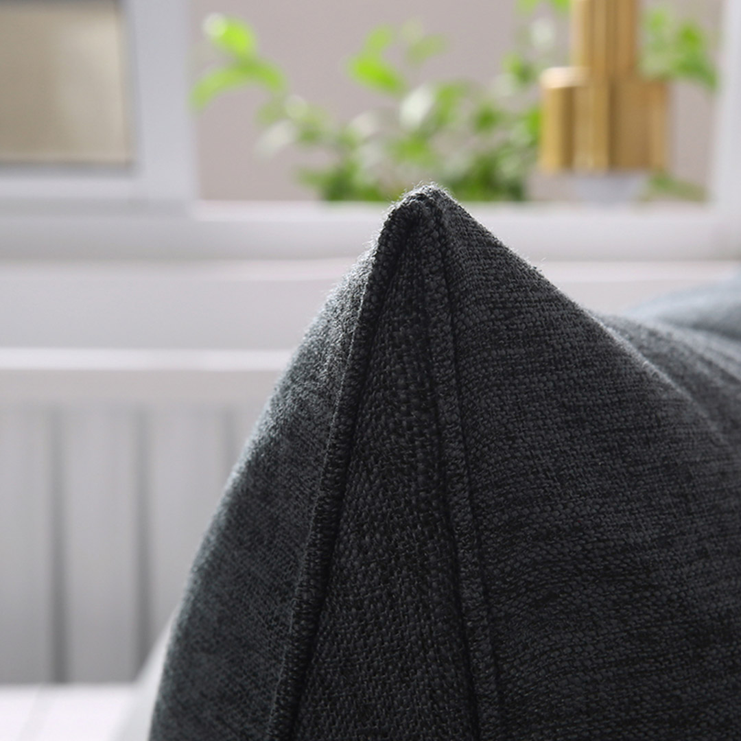 Dark grey SOGA triangular wedge bed pillow headboard by Start2Finish, used as a backrest or bedside cushion for home decor.