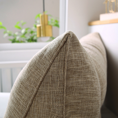 SOGA beige triangular wedge bed pillow headboard by Start2Finish, used as a backrest or decorative cushion in bedroom decor.