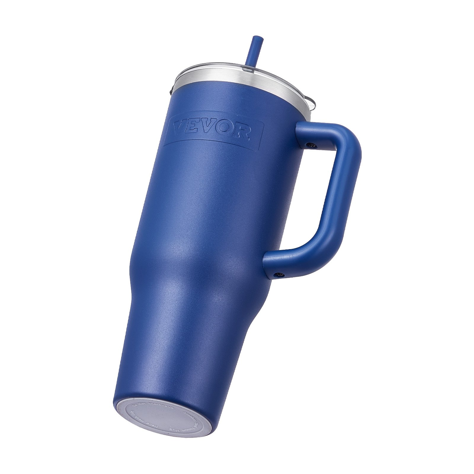 Start2Finish VEVOR 40 oz stainless steel insulated water bottle with blue finish, leakproof travel mug with lid for outdoor hydration.