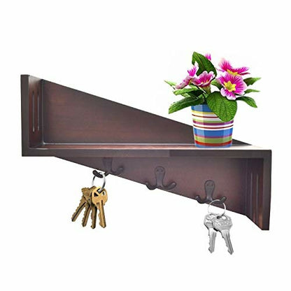 Wooden wall hanging shelf bracket from Apricot Lucky, designed for home decor and wall storage.
