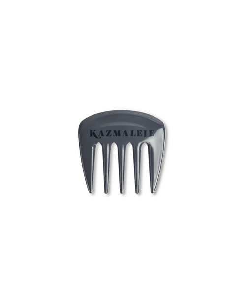 Anatase KurlsPlus Pick in black, designed for hair styling and detangling, with a sleek ergonomic handle and pointed teeth.