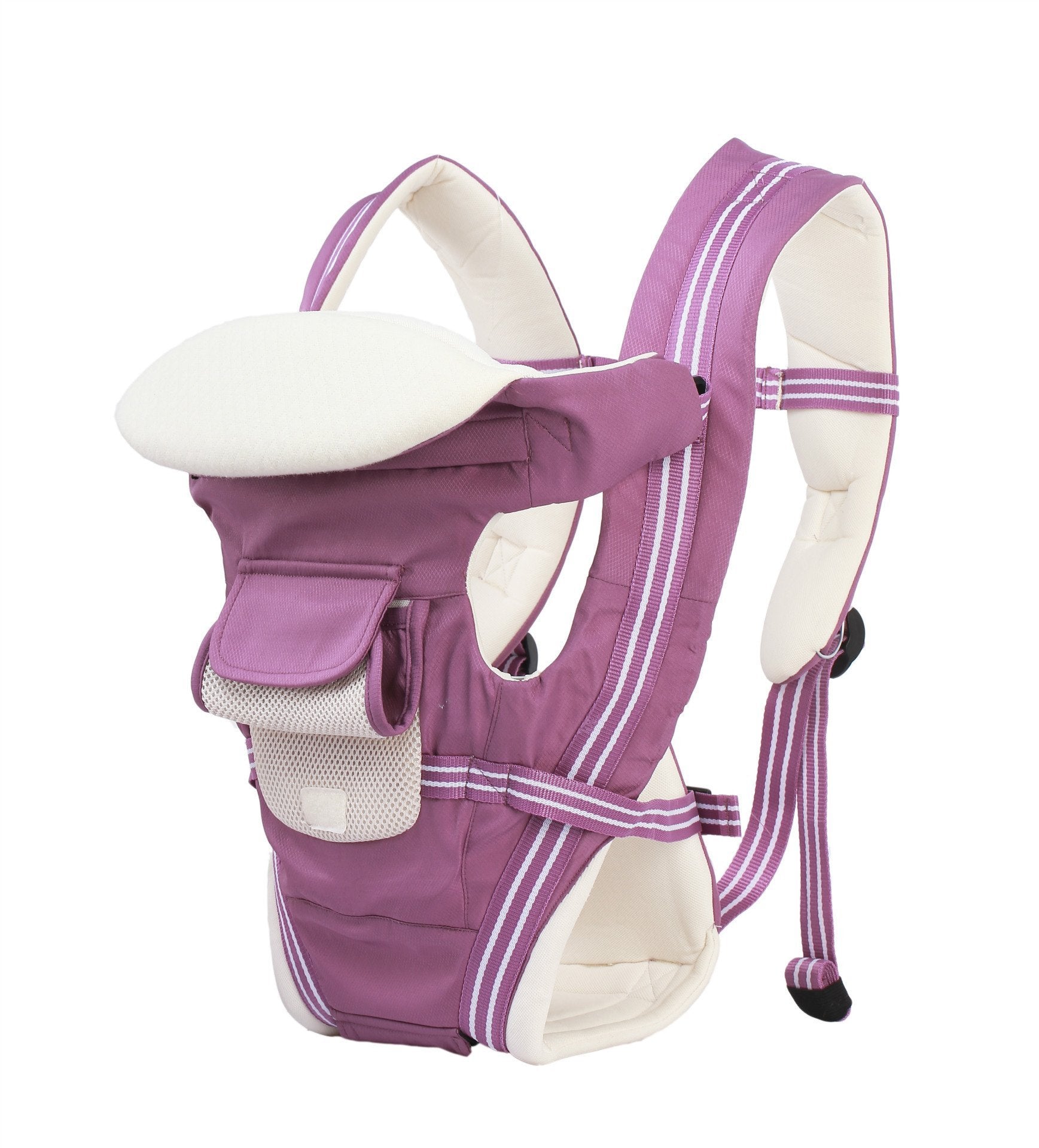 Maroon Asteria breathable multifunctional baby strap waist stool with adjustable straps and padded support for parent comfort