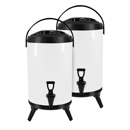 Start2Finish SOGA 2X 3.2Gal stainless steel milk tea barrel for home use, showing its sleek, durable design and spout.