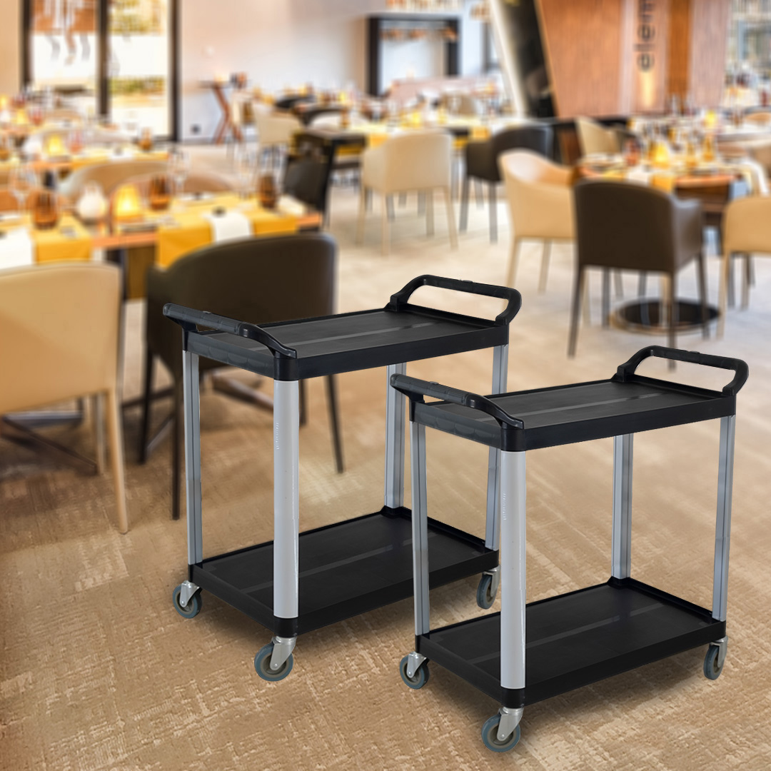 Start2Finish SOGA 2X 2 Tier Food Trolley Kitchen Cart with metal frame and wheels for easy mobility in home kitchen or pantry.