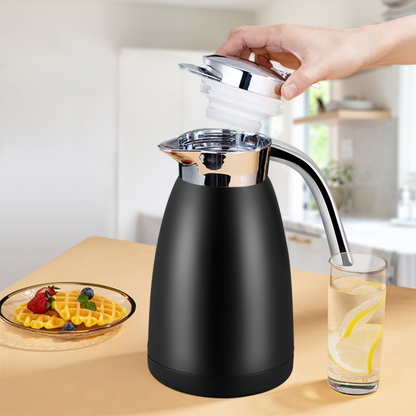 Start2Finish SOGA 2X 1.8L black water bottle with a sleek plastic design and secure lid, suitable for home use.