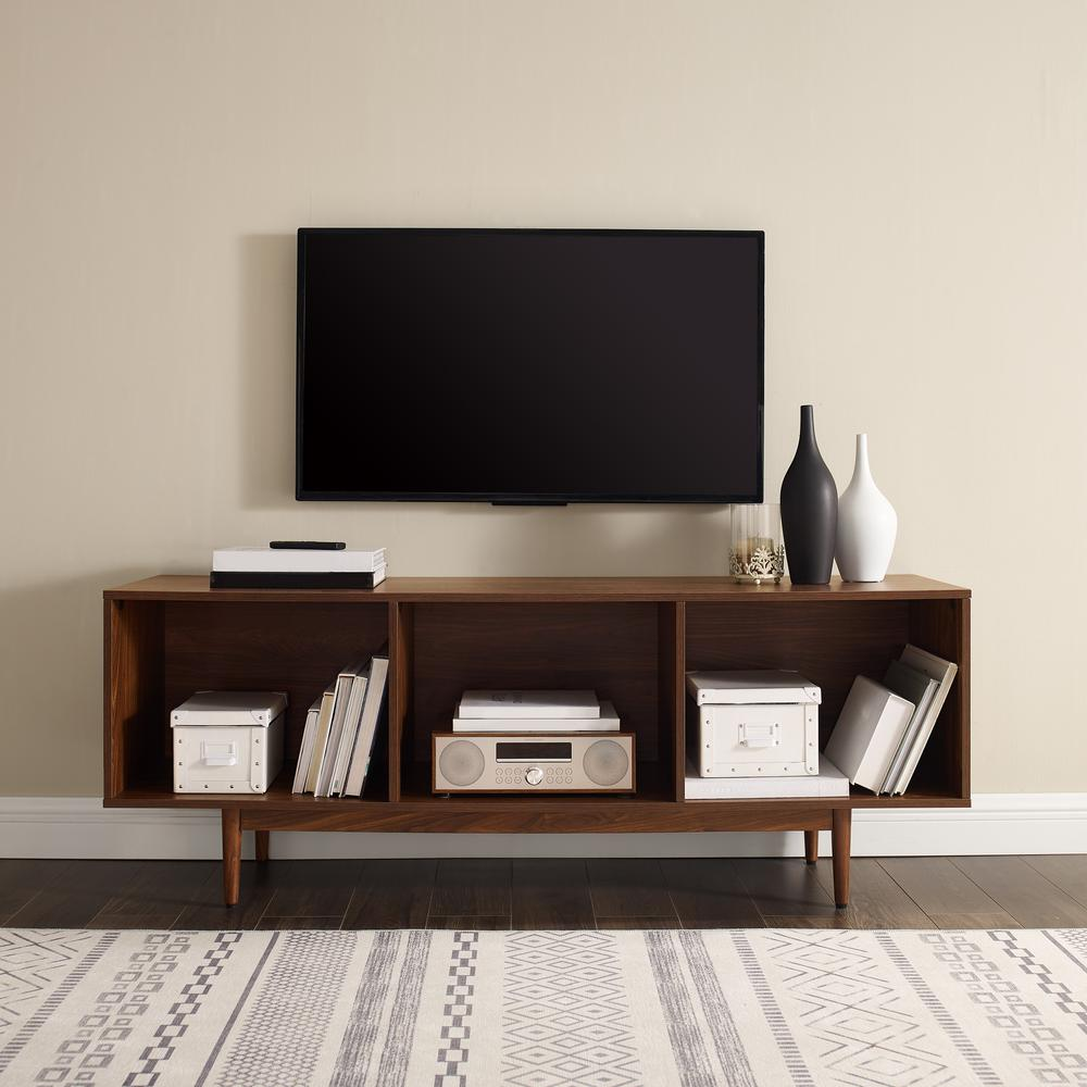 Start2Finish Liam large record player stand with built-in vinyl storage, showcasing a wooden finish and spacious design.