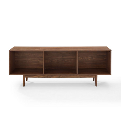 Start2Finish Liam large record player stand with vinyl storage, featuring a modern wood finish and ample space for turntable and records.