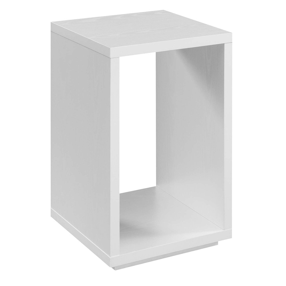 Northfield Admiral end table with shelf in white, featuring a modern furniture design and sturdy construction.