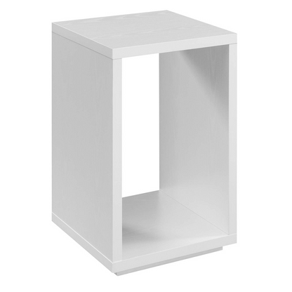 Northfield Admiral end table with shelf in white, featuring a modern furniture design and sturdy construction.