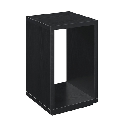 Black Northfield Admiral end table with shelf, modern furniture piece featuring a sleek design and sturdy construction.