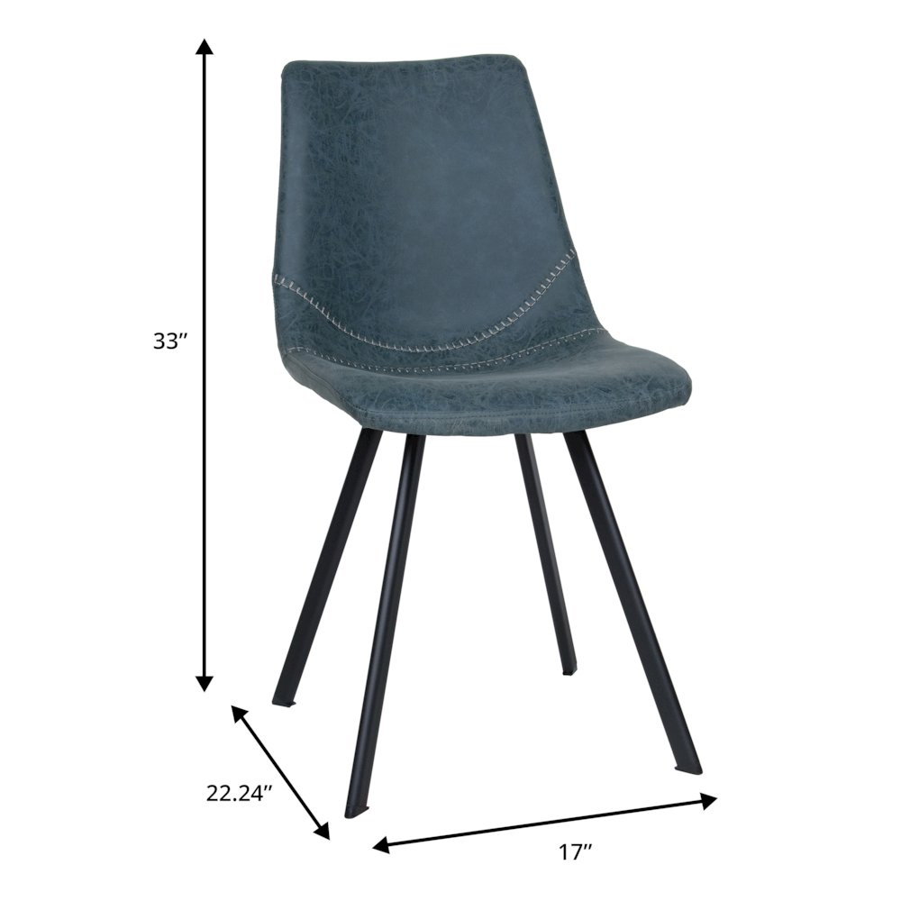 Modern leather dining chair with metal legs from Start2Finish, featuring a sleek design and cushioned seat for stylish comfort.