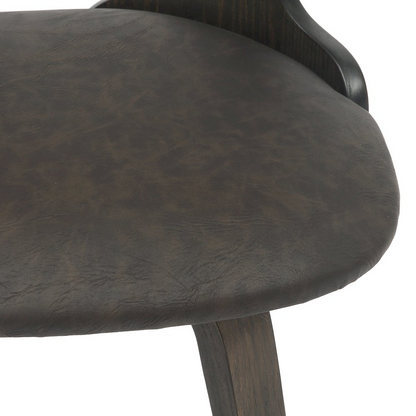 Modern wooden dining chair from Start2Finish featuring a sleek design with a wooden seat and backrest, ideal for dining room furniture.