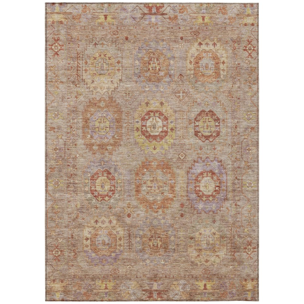 Start2Finish brown indoor/outdoor chantille rug, 5x7&