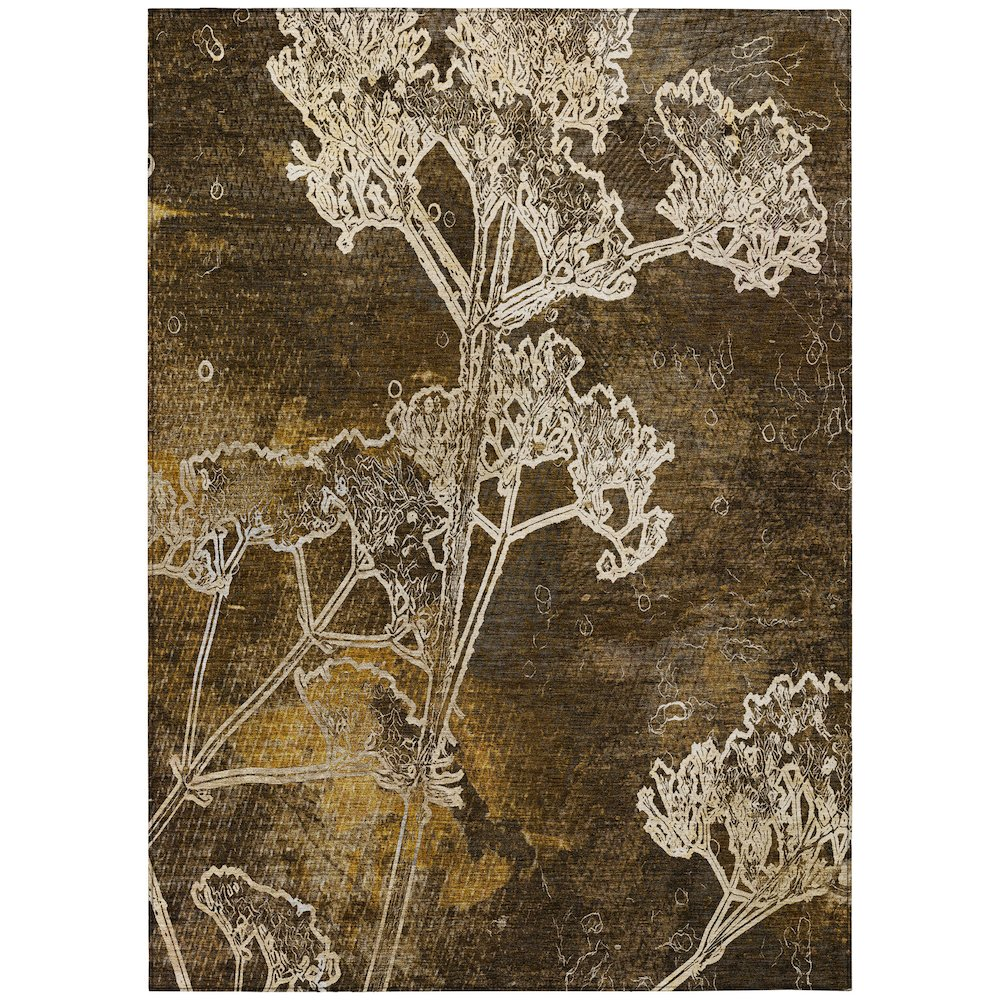 Start2Finish brown indoor/outdoor Chantille rug, 5&