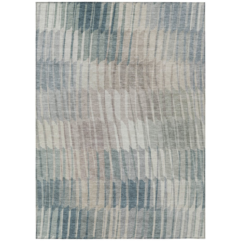 Start2Finish green indoor/outdoor Chantille rug, 5&