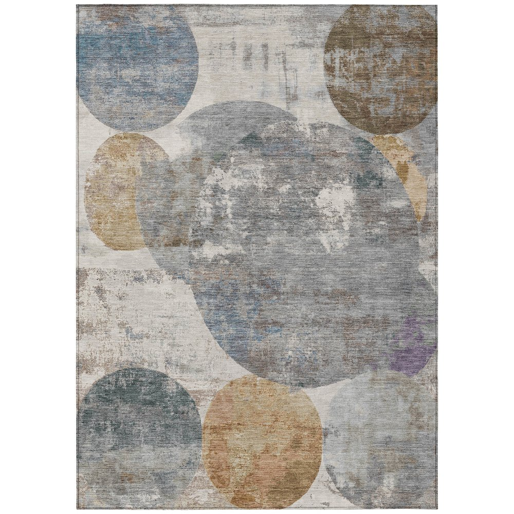 Brown indoor/outdoor Chantille rug by Start2Finish, machine washable, 5&