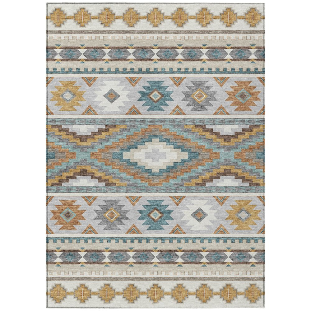 Start2Finish ivory indoor/outdoor chantille rug, 5&