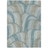 Start2Finish teal indoor/outdoor chantille rug, 10&