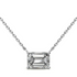 Lab-grown emerald-cut diamond solitaire pendant from Start2Finish in 14K white or yellow gold, featuring a 2.00 CTW AGI certified diamond.