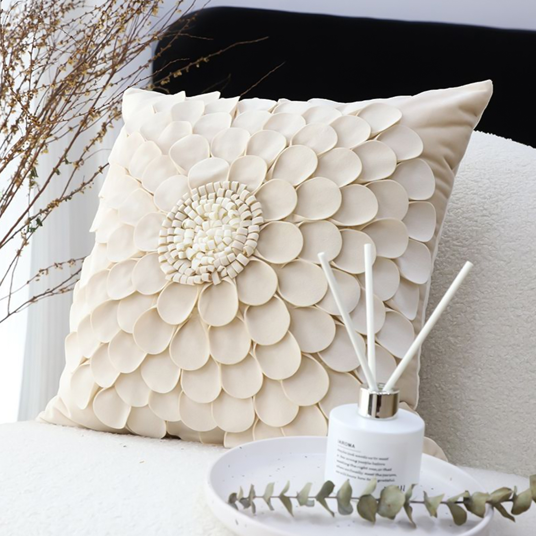 Start2Finish SOGA sunflower pillow cover, 17.7-inch 100% cotton throw pillow with sunflower print for home decor.