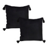 Black vintage butterfly tassel throw pillow from SOGA, featuring decorative tassels and a stylish design for home decor.