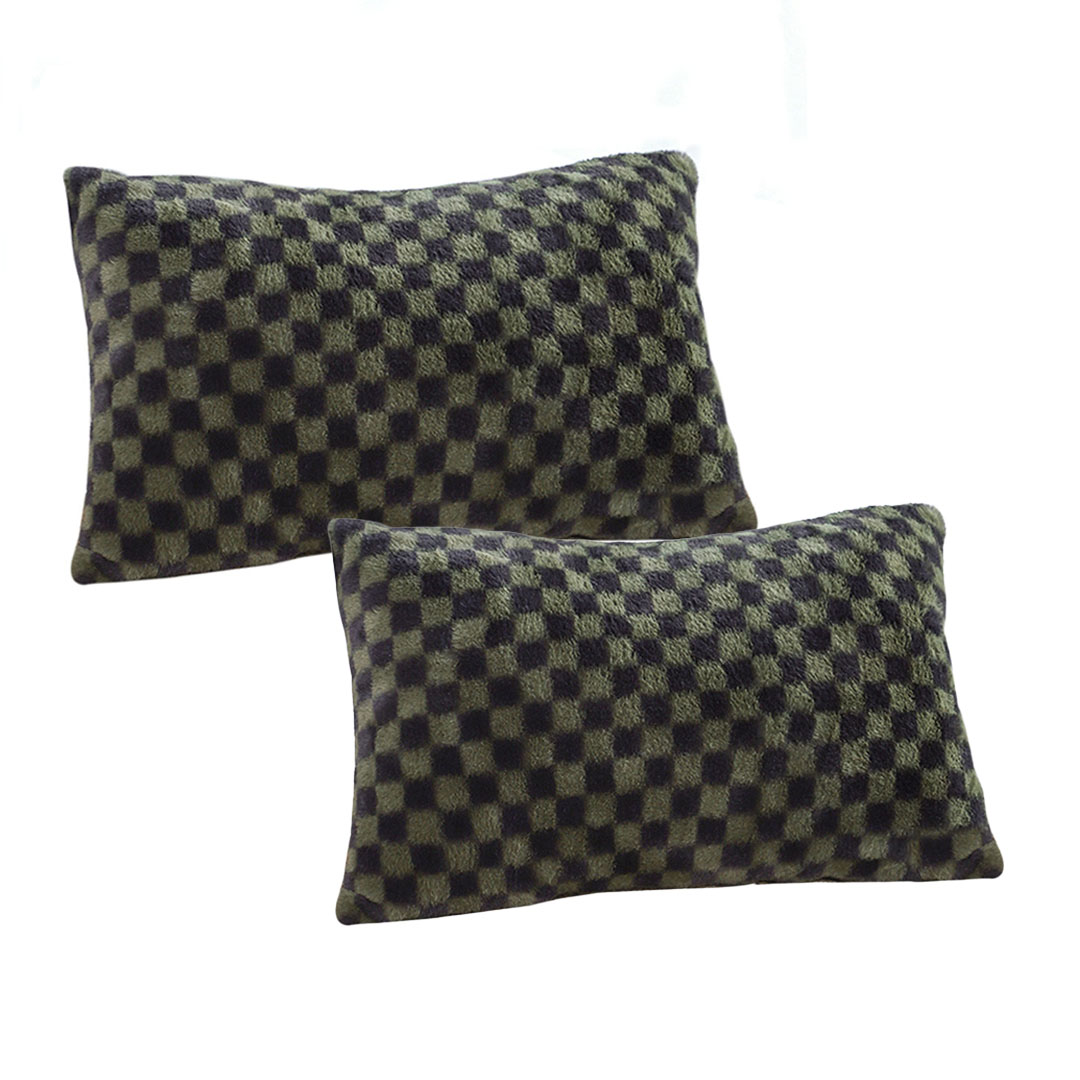 Dark green SOGA 2X 11.8-inch luxury throw pillow by Start2Finish with urban light design, perfect for home decor.