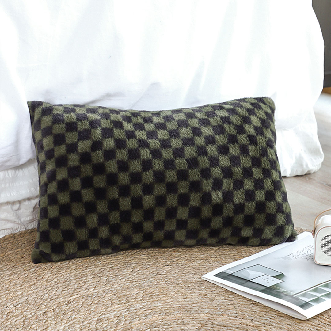 Dark green SOGA 2X 11.8-inch urban light luxury throw pillow by Start2Finish, showcasing plush fabric and stylish design.