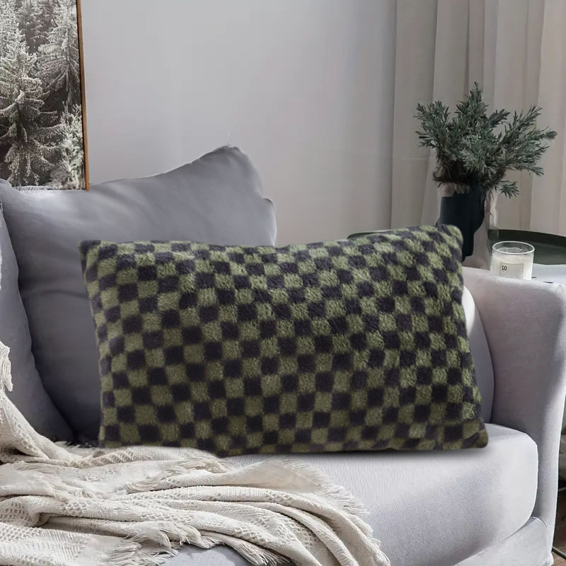 Dark green SOGA 2X 11.8-inch urban light luxury throw pillow by Start2Finish, showcased on a cozy home setting.