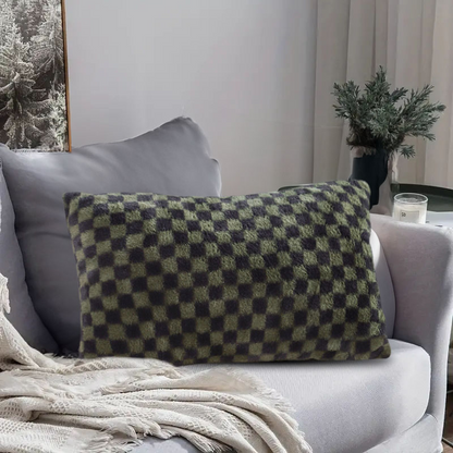 Dark green SOGA 2X 11.8-inch urban light luxury throw pillow by Start2Finish, showcased on a cozy home setting.