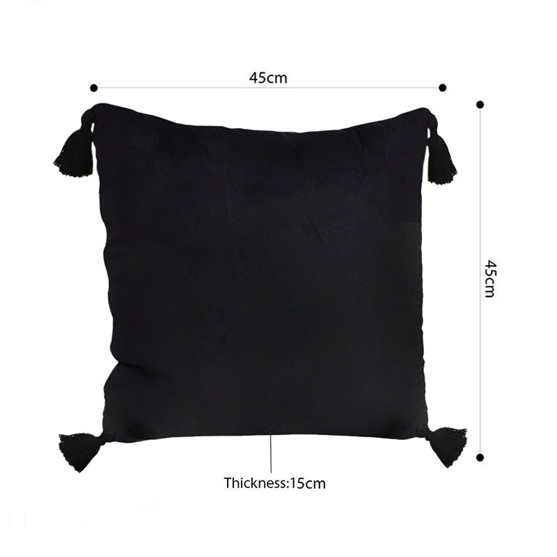 Black vintage butterfly tassel throw pillow from Start2Finish featuring a decorative butterfly design and tassel accents.