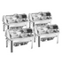 Start2Finish SOGA 4X 1.19-gallon chafing dish with dual tray top for home use, featuring a sleek stainless steel design.