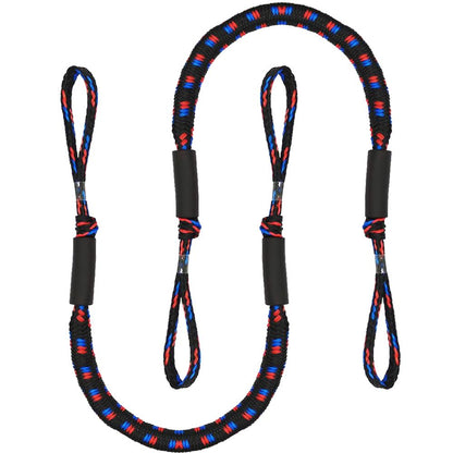 Pink Iolaus 2-pack bungee dock lines for marine mooring, suitable for pontoon boats and kayaks, with durable outdoor design.