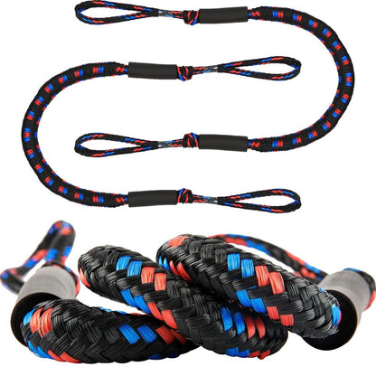 Pink Iolaus 2-pack bungee dock lines for marine mooring, suitable for pontoon boats and kayaks, with durable marine-grade construction.