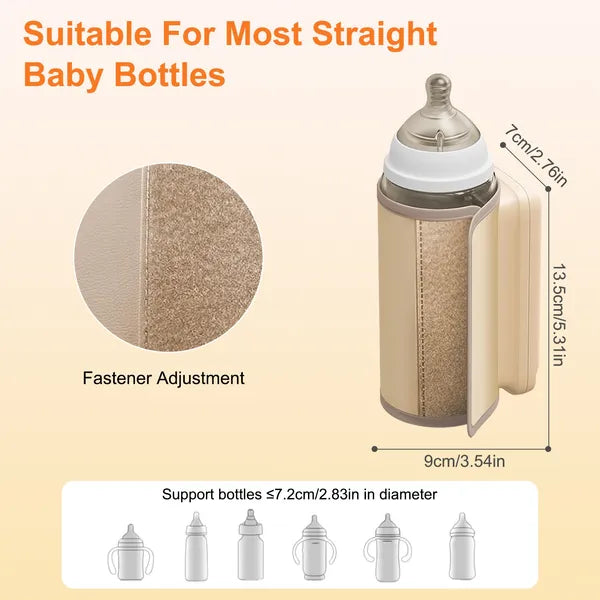 Pear Daisy portable bottle warmer with built-in night light, designed for warming baby milk and formula conveniently at home.