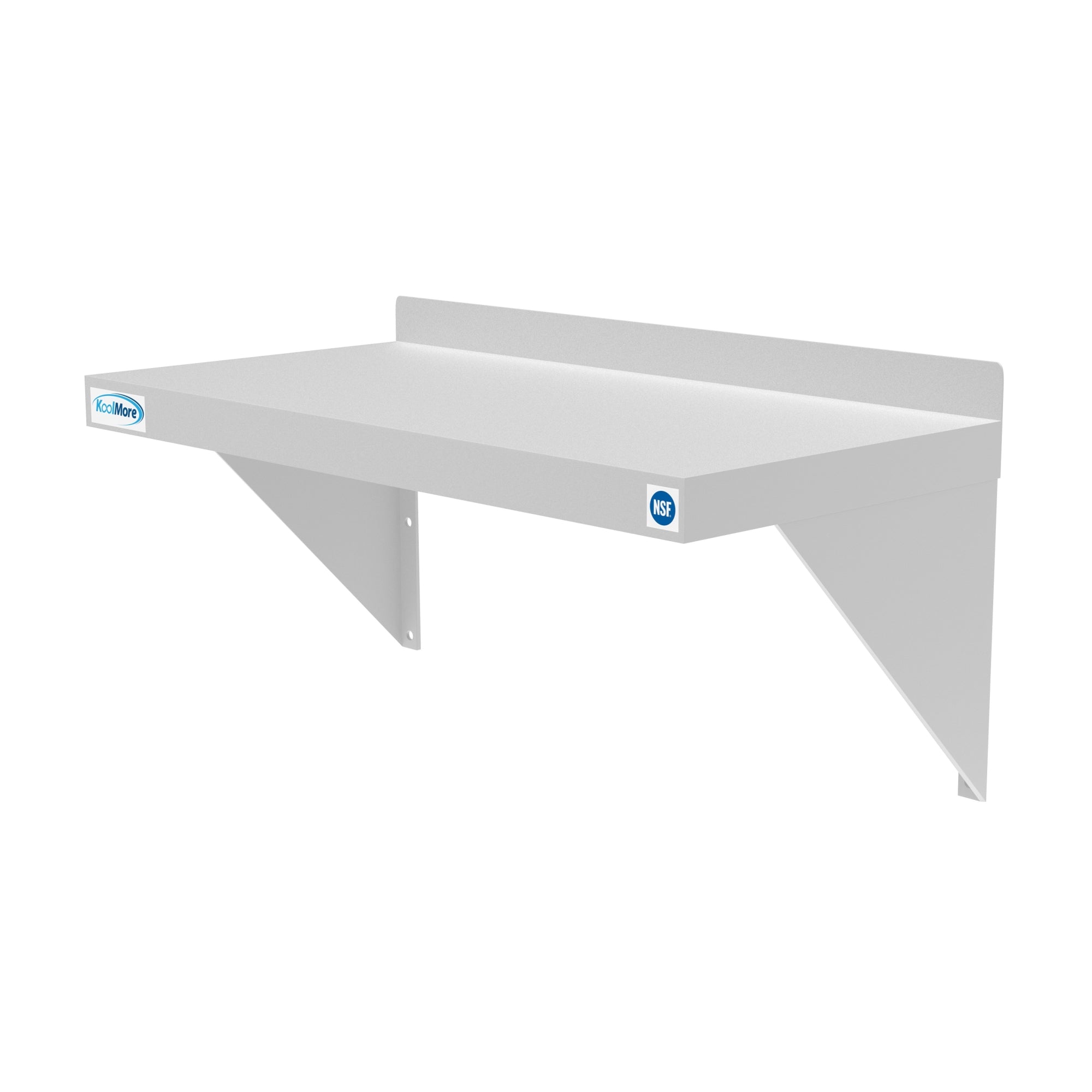 Stainless steel 12x24-inch heavy-duty wall shelf by Violet Blackhaw, ideal for food and beverage storage, with sturdy 18-gauge construction.