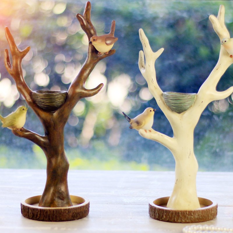 Fuchsia Molly Tree of Life jewelry holder used for organizing necklaces and rings, featuring a detailed tree design.