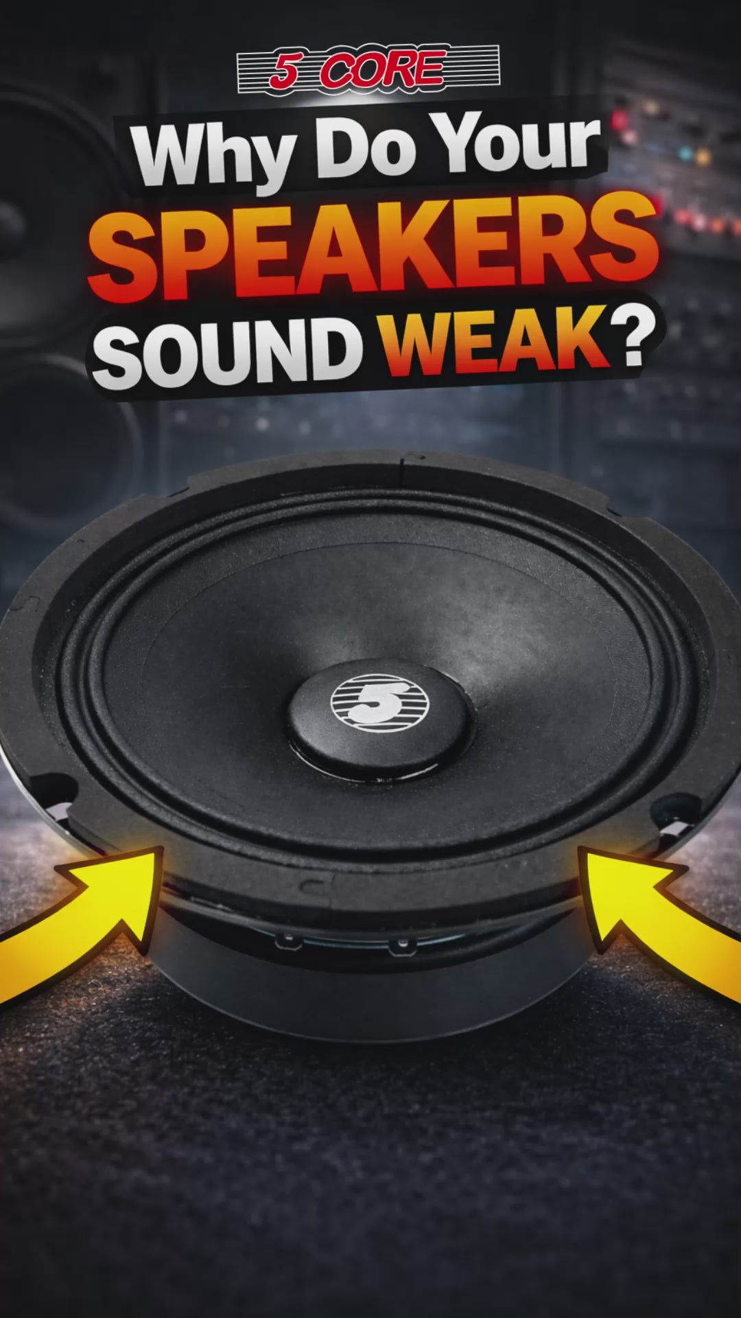 Start2Finish 5 Core Mid Range Car Speaker Package with 2x 6.5-inch midrange speakers and 2 aluminum bullet tweeters for automotive audio.
