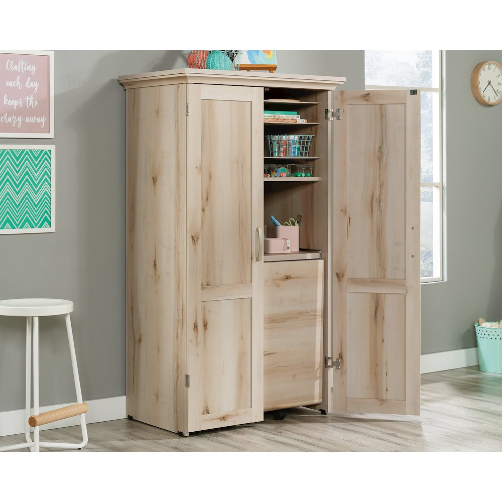 Start2Finish miscellaneous storage and craft organizer in Pacific Maple finish, ideal for hobby and craft organization.