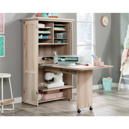 Start2Finish miscellaneous craft and hobby storage unit in Pacific Maple finish, featuring multiple compartments for organization.