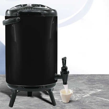 Start2Finish SOGA stainless steel milk tea barrel, 8x 2.64-gallon home beverage dispenser with handle and spout for easy serving.