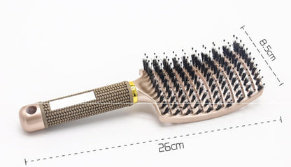 CJDropshipping anti-knot hairbrush for women, detangler hairbrush with ergonomic handle to smooth and untangle hair.