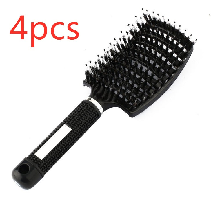 CJDropshipping anti-knot detangler hairbrush for women with flexible bristles for smooth, tangle-free hair grooming.
