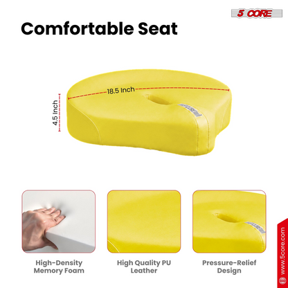 Start2Finish 5-core drum throne with 4.5-inch padded seat, adjustable height, used by drummers for comfortable seating during performances.