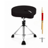 Start2Finish 5 core drum throne with 4.5-inch padded seat and adjustable height for comfortable drumming sessions.