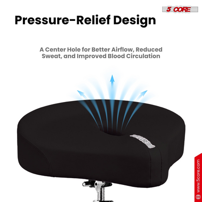 Start2Finish 5 Core Drum Throne with 4.5-inch padded seat and adjustable height, ideal for drummers and musicians.