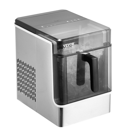 Start2Finish VEVOR countertop ice maker producing 32 ice cubes in 15 minutes with 3 size options for home, office, or party use.