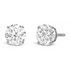 AGI Certified 2.50 CTW lab-grown diamond screw back stud earrings in 14K white gold with sparkling round diamonds.