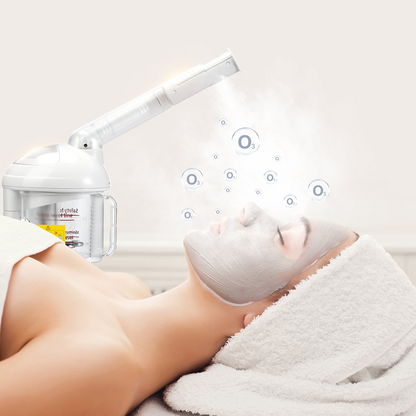 Start2Finish VEVOR 2-in-1 professional hair and facial steamer with detachable hood, nano ionic, UV ozone, and 360° sprayer for beauty.