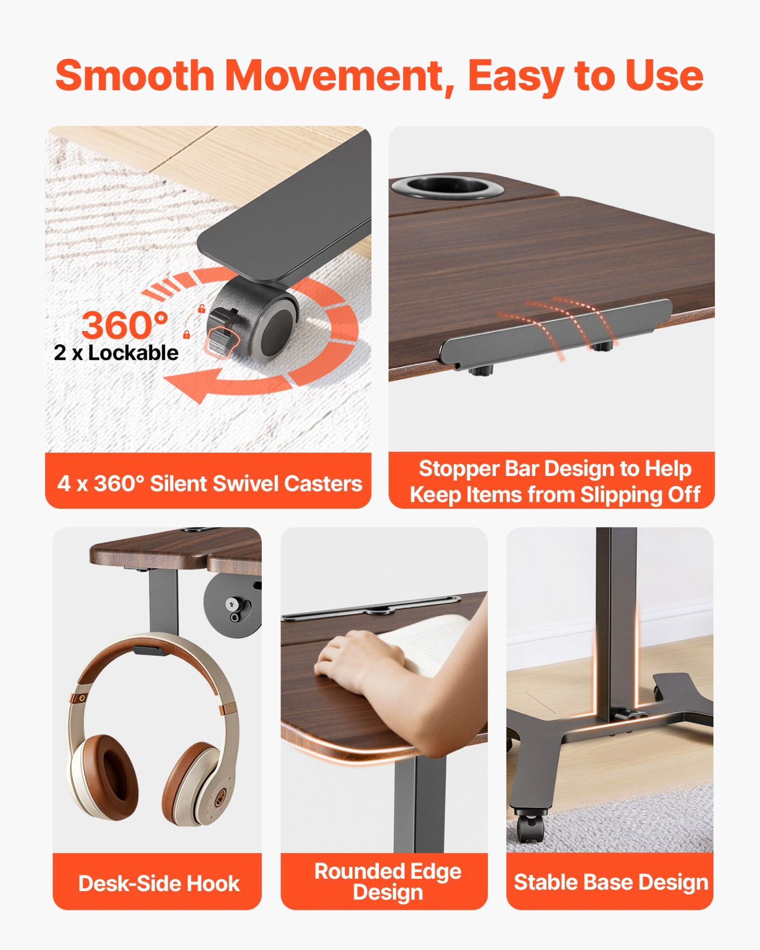 Start2Finish VEVOR standing desk with adjustable height, tilting desktop, pneumatic lift, and compact design for home or office use.