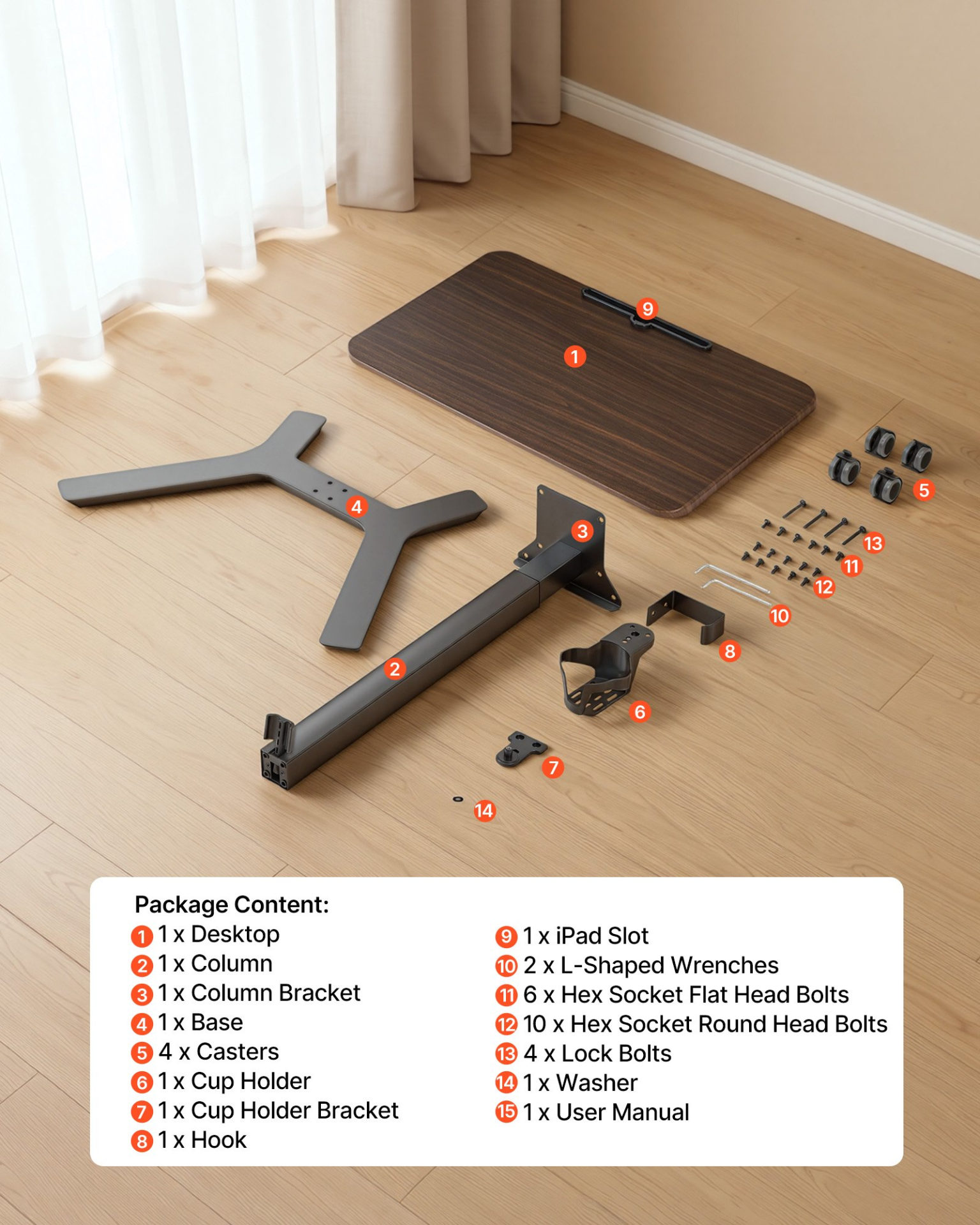 Start2Finish VEVOR standing desk with adjustable height, caster wheels, foot pedal lift, and small computer workstation for home office